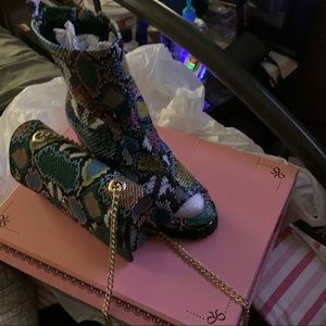 Boots and purse